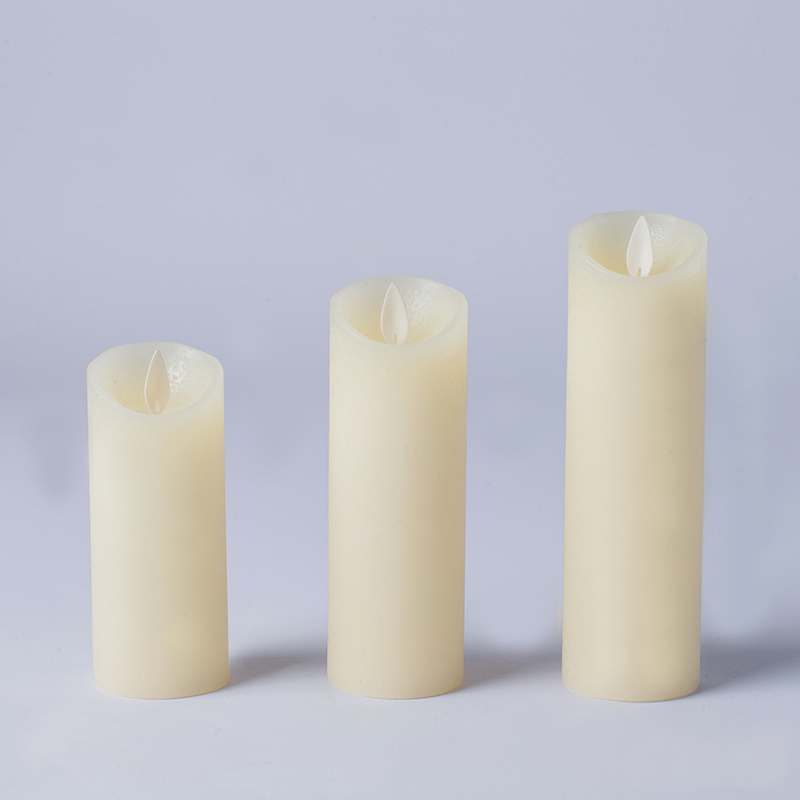 3 Pacáiste Coinnle Piléar Flickering Eabhair gan lasair