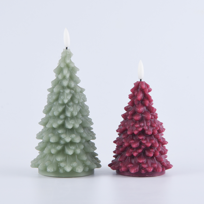 Crann Nollag Glas Candle Cumhachtaithe Battery Crann Nollag Glas Candle Cumhachtaithe Battery