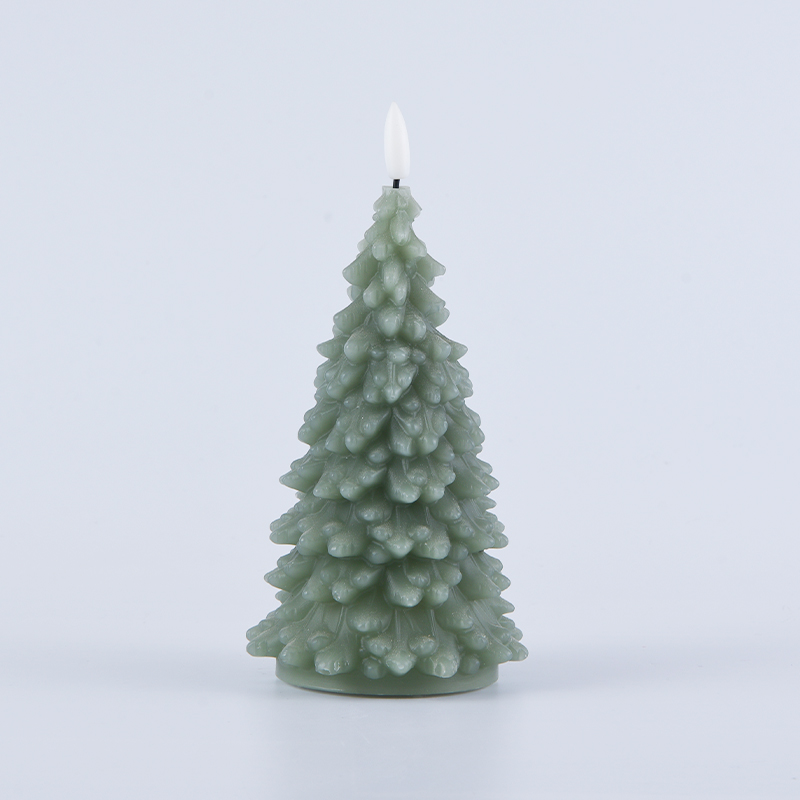 Crann Nollag Glas Candle Cumhachtaithe Battery Crann Nollag Glas Candle Cumhachtaithe Battery