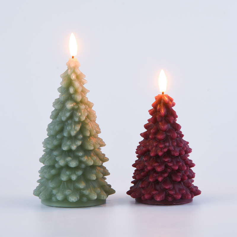 Crann Nollag Glas Candle Cumhachtaithe Battery Crann Nollag Glas Candle Cumhachtaithe Battery