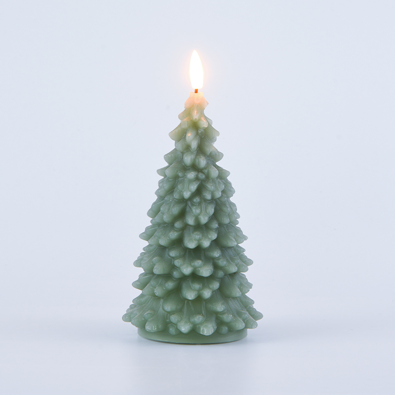 Crann Nollag Glas Candle Cumhachtaithe Battery Crann Nollag Glas Candle Cumhachtaithe Battery